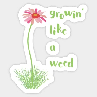 Growing Like a Weed Gardening Sticker